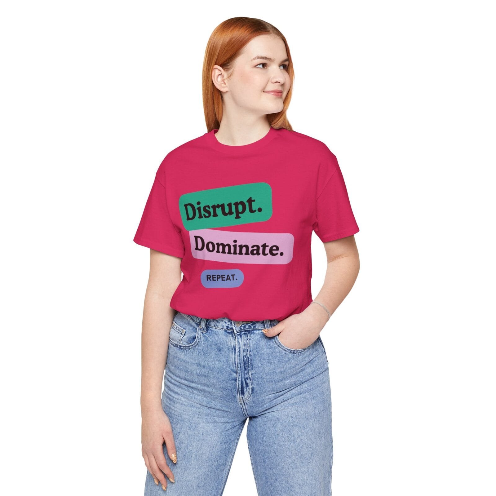 Motivational Unisex Tee - Disrupt, Dominate, Repeat - Image 18